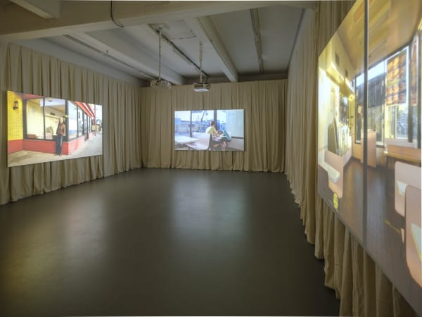 Installation view, Tova Mozard, ILOVERUSS, 2023, Cecilia Hillström Gallery. Photo: Jean-Baptiste Béranger.