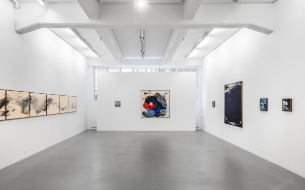 Installation view, Sigrid Sandström, De blå timmarna, 2025, Cecilia Hillström Gallery. Photo: Jean-Baptiste Béranger.