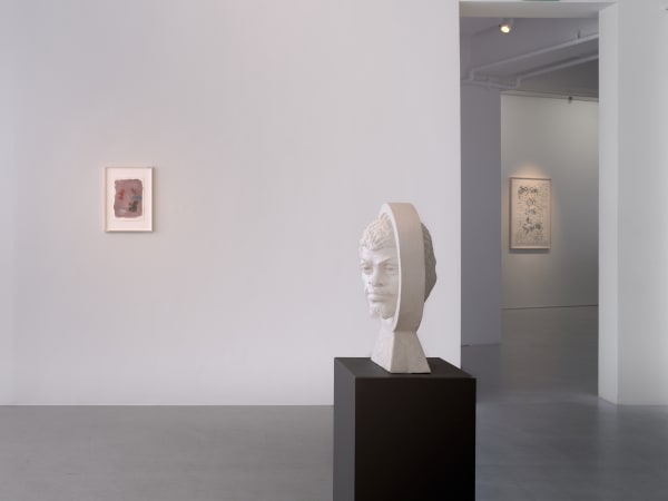 Installation view, Salad Hilowle, När morgonstjärnan brinner, 2025, Cecilia Hillström Gallery. Photo: Jean-Baptiste Béranger.