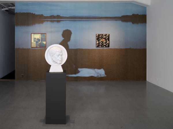 Installation view, Salad Hilowle, När morgonstjärnan brinner, 2025, Cecilia Hillström Gallery. Photo: Jean-Baptiste Béranger.