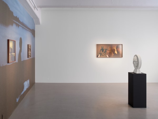 Installation view, Salad Hilowle, När morgonstjärnan brinner, 2025, Cecilia Hillström Gallery. Photo: Jean-Baptiste Béranger.