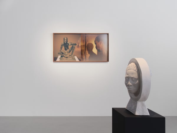 Installation view, Salad Hilowle, När morgonstjärnan brinner, 2025, Cecilia Hillström Gallery. Photo: Jean-Baptiste Béranger.