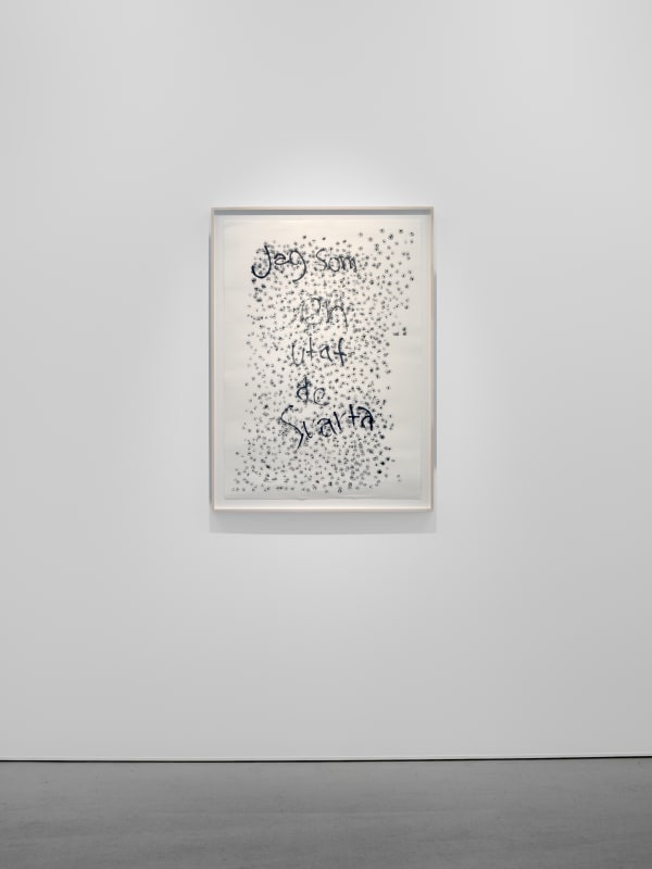 Installation view, Salad Hilowle, När morgonstjärnan brinner, 2025, Cecilia Hillström Gallery. Photo: Jean-Baptiste Béranger.