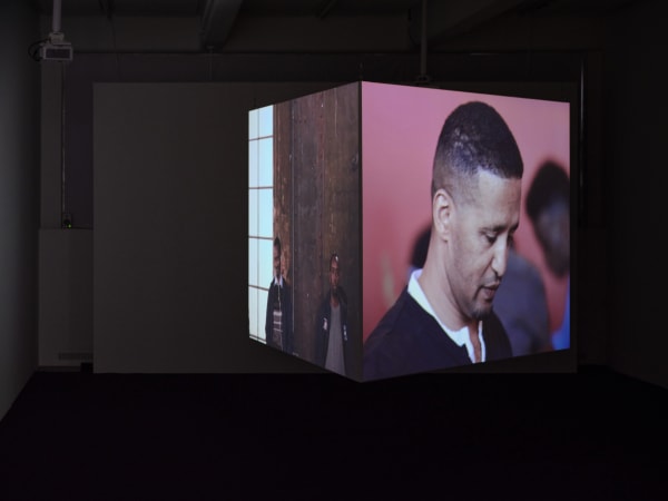 Installation view, Salad Hilowle, När morgonstjärnan brinner, 2025, Cecilia Hillström Gallery. Photo: Jean-Baptiste Béranger.