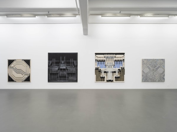 Installation view, Linnea Rygaard, Cycle of the Werewolf, 2022, Cecilia Hillström Gallery. Photo: Jean-Baptiste Béranger