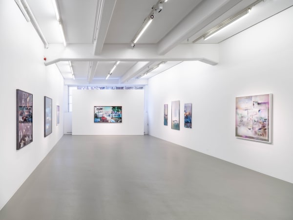 Installation view, David Molander, Stockholm Cyan, 2021, Cecilia Hillström Gallery. Photo: Jean-Baptiste Béranger