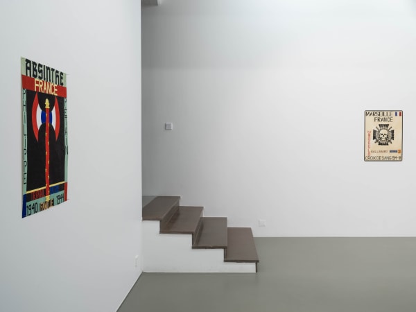 Installation view, Fredrik Söderberg, ALLEMAGNE, ABSINTHE, ARCHITECTURE, 2020, Cecilia Hillström Gallery. Photo: Jean-Baptiste Béranger
