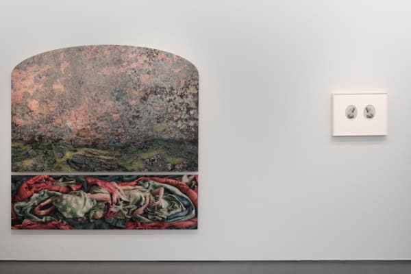 Installation view, Night Remains, 2017, Cecilia Hillström Gallery. Photo: Jean-Baptiste Béranger