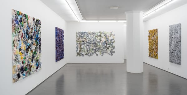Installation view, Matthias van Arkel, Altered Measurements, Clear Painting, 2016, Cecilia Hillström Gallery. Photo: Jean-Baptiste Béranger