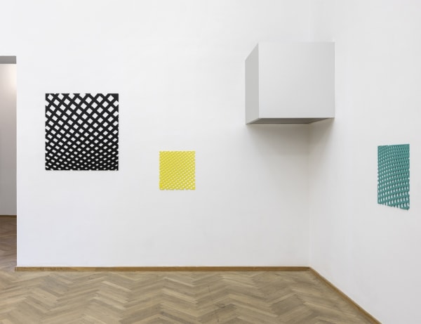 Installation view, Kristina Matousch, Squat, CHART Art Fair 2022, Cecilia Hillström Gallery. Photo: Malle Madsen