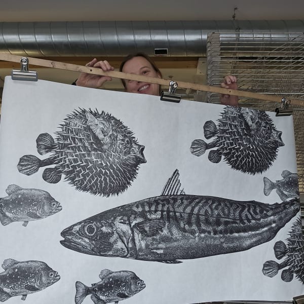 contemporary fish art print