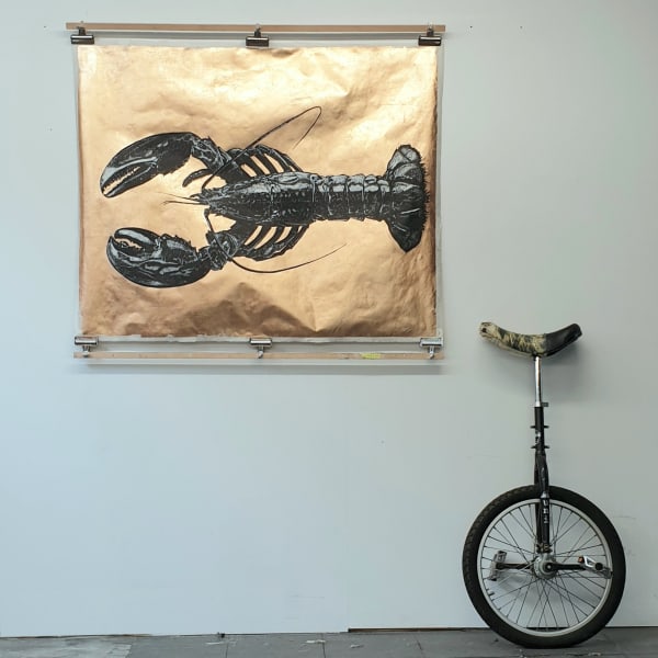 Gold Leaf Lobster on the Wall