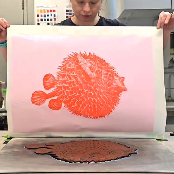 Blow Fish Print Reveal