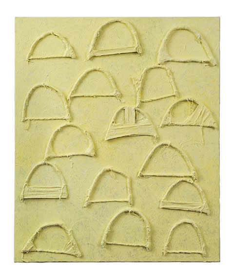 Luminous 2014 2015 Olieverf Collage Op Doek 120 X 100 Cm