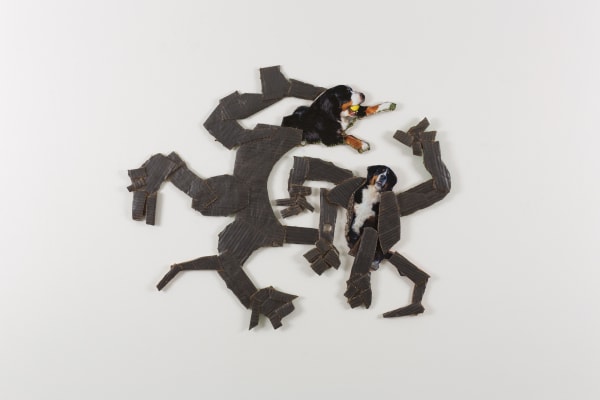Vis Cons 52 Carel Visser Honden 2002 Grafiet Op Karton En Collage 64X77 5Cm