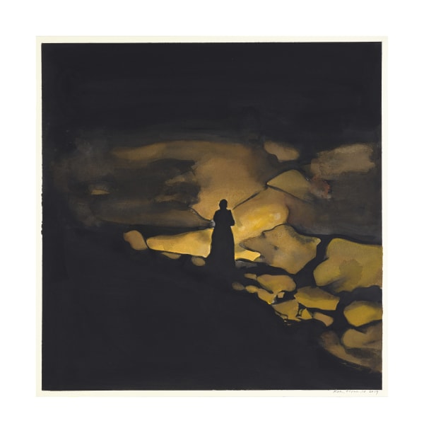 Koen Vermeule In Shadow 2019 Gouache Op Papier 50 X 51 Cm