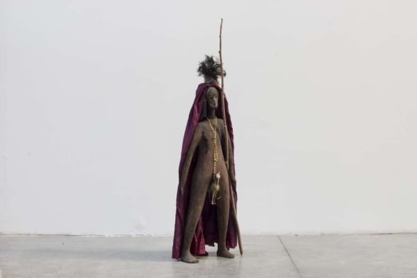 Henk Visch I Ll Be Back 2018 Bronze Wooden Stick Horse Hair Mixed Media 140 Cm