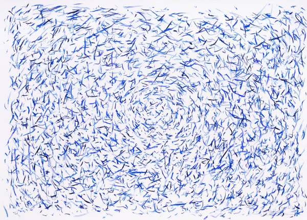 9F Herman De Vries Untitled 14 18 12 2016 13X Blauw 2016 Colored Crayon On Paper 61X86Cm