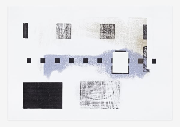 Ronald De Bloeme Kurzstrecke 08 Los 2016 Monoprint Op Papier 45 3X50 6Cm Courtesy Borzogallery