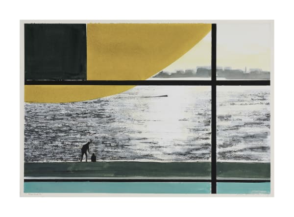 Koen Vermeule, Fensterbild, 2019, Gouache on paper, 43 x 62 cm