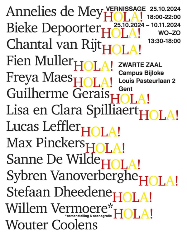 Clara Spilliaert and Sybren Vanoverberghe at KASK, Ghent (BE)