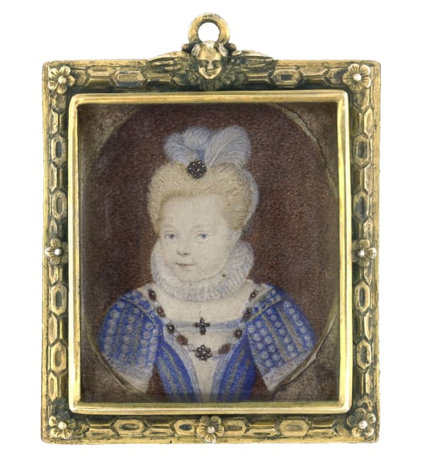 Ecole Anglaise - Premier tiers du XVIIème siècle Portrait d'une dame de qualité (d'une paire)