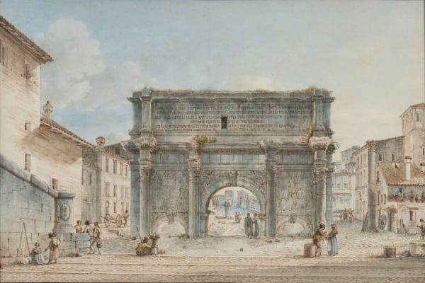 Victor Jean NICOLLE 1754 - Paris - 1826 Arc de Septime Sévère à Rome
