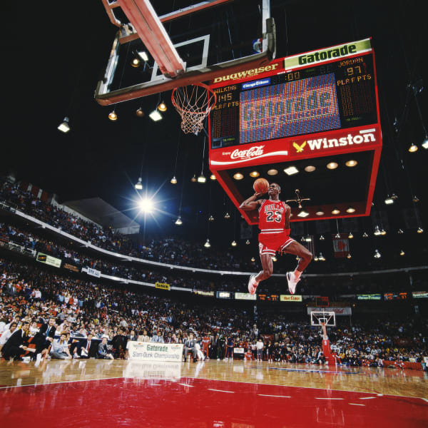 Walter Iooss,The Slam Dunk #1, Michael Jordan, Chicago, IL, 1988
