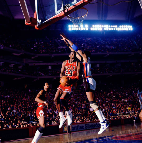 Walter Iooss, Michael Jordan, Detroit, MI, 1987