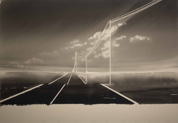 Alfred Leslie, Approaching Gallup, New Mexico, from 100 Views Along the Road, 1981