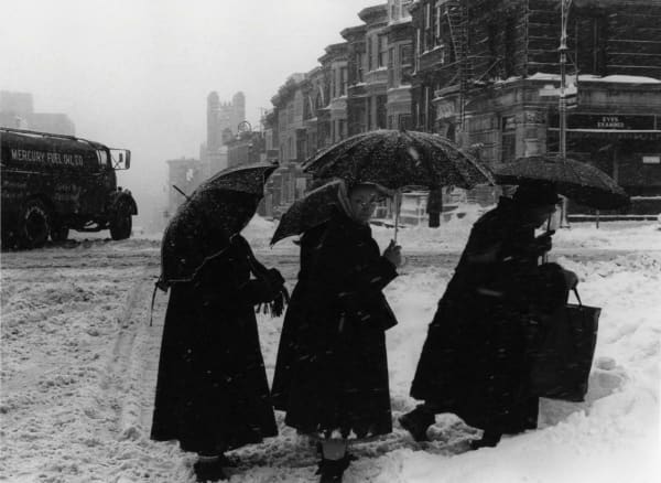 Adger Cowans, Black Umbrellas, Harlem, 1961