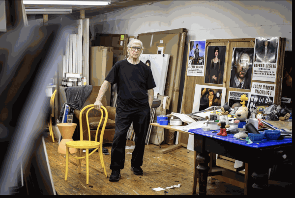 Alfred Leslie, 90, in his Manhattan studio. He has spent 70 years creating art, including paintings and experimental films. Credit...Stephen Speranza for The New York Times