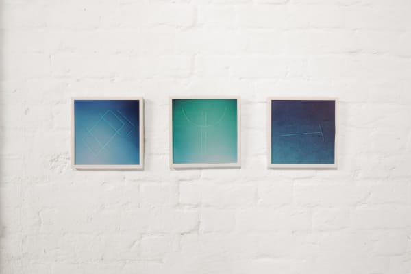 Leah Clements Phrase/Incantation #1 (from Origin Unknown series), 2024 C-type print on fuji crystal archive paper of analogue photograph Triptych. 21.5 x 21.5 x 1.3 cm (Each).