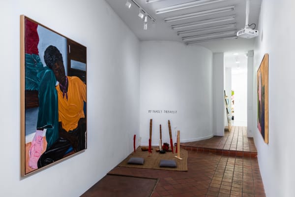 Installation View of Matthew Eguavoen's solo show, Ukhurhe at AFIKARIS Gallery, Paris.