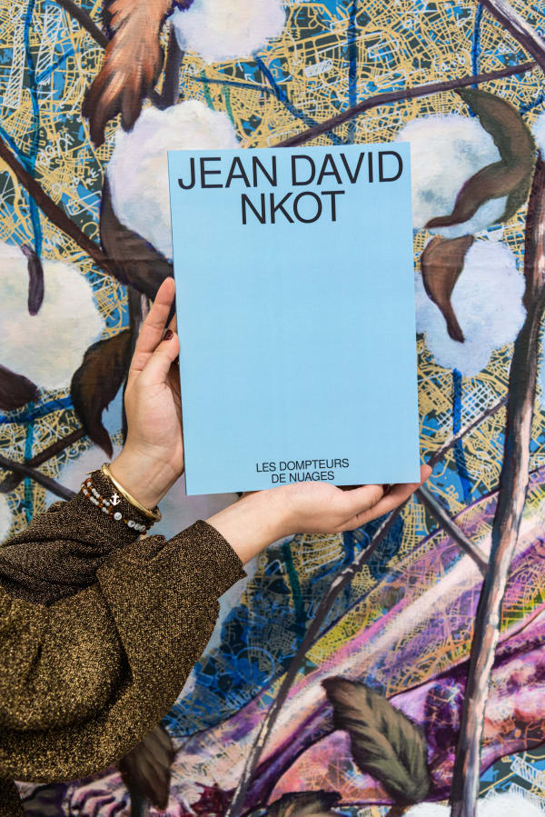 Book cover of the exhibition catalogue of Les dompteurs de nuages, Jean David Nkot's solo show