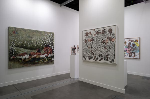 Contemporary African Figurative Art, Milan, Italy. AFIKARIS Gallery. Miart 2024. Salifou Lindou and Jean David Nkot