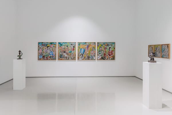 Installation View Africa Now Museo Ettore Fico, Turin, Italy. Salifou Lindou. AFIKARIS Gallery