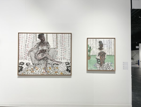 Salifou Lindou's wort at Art Genève 2025 on AFIKARIS Gallery's booth