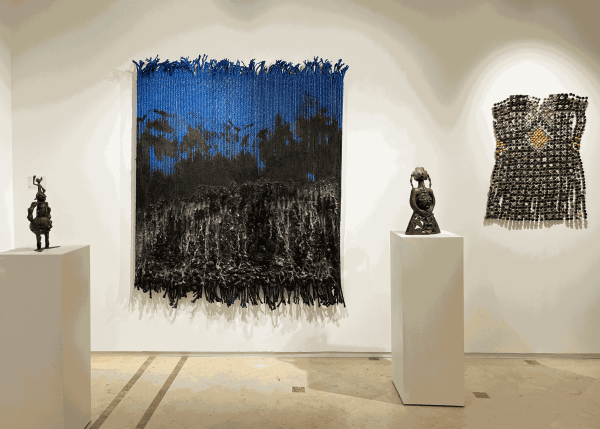 Mouhcine Rahaoui, Hervé Yamguen and Ozioma Onuzulike's works at 1-54 Marrakech on AFIKARIS Gallery booth
