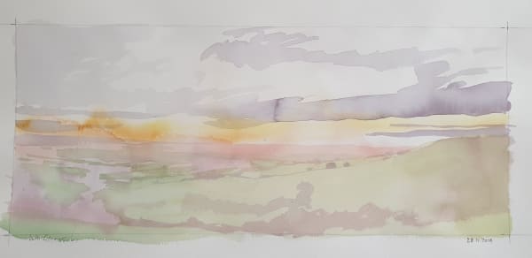 Kit Glaisyer, Pink Horizon below Eggardon Hill, 2022