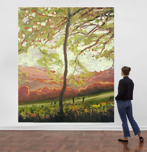 Kit Glaisyer, Proposal: Lewesdon Tree 240x200cm (study)
