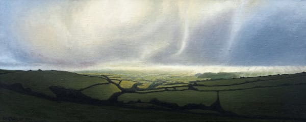 Kit Glaisyer, Low clouds above Eggardon Hill 100x40