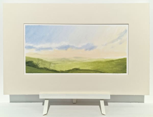 Kit Glaisyer, Midsummer on Eggardon Hill 35x16cm