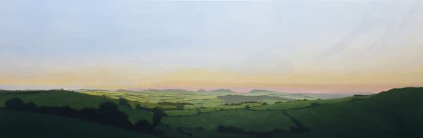 Kit Glaisyer, Gentle mid-summer's evening on Eggardon Hill 90x30cm