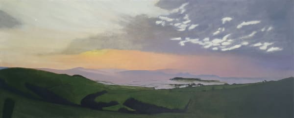 Kit Glaisyer, Peach sunset over Eggardon Hill, West Dorset