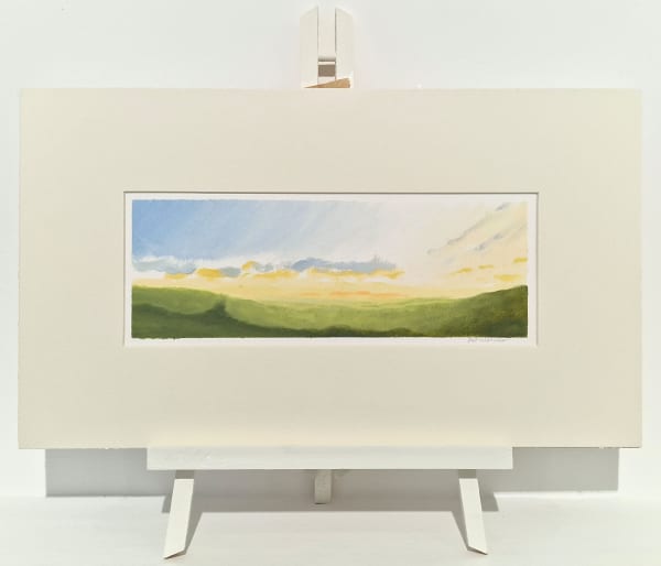 Kit Glaisyer, Midsummer on Eggardon Hill 27x9cm