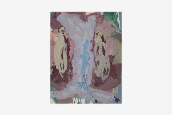 Renée Estée Sad waters, different oceans, secret fires 22, 2023 Oil paint, oil bar, wax, charcoal on paper. 35.5 x 28 cm 14 x 11 in