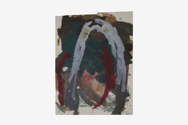 Renée Estée Sad waters, different oceans, secret fires 34, 2023 Oil paint, oil bar, wax, charcoal on paper. 60.5 x 45.5 cm 23 7/8 x 17 7/8 in