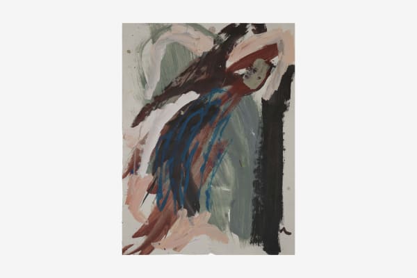 Renée Estée Sad waters, different oceans, secret fires 37, 2023 Oil paint, oil bar, wax, charcoal on paper. 60.5 x 45.5 cm 23 7/8 x 17 7/8 in