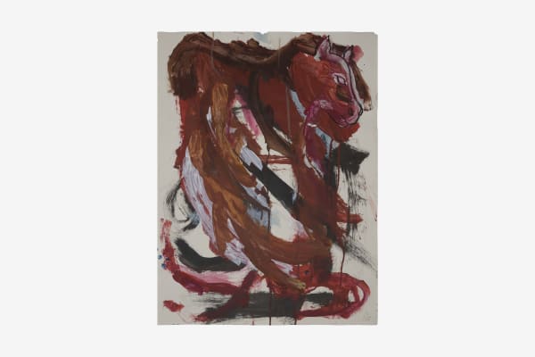 Renée Estée Sad waters, different oceans, secret fires 38, 2023 Oil paint, oil bar, wax, charcoal on paper. 60.5 x 45.5 cm 23 7/8 x 17 7/8 in